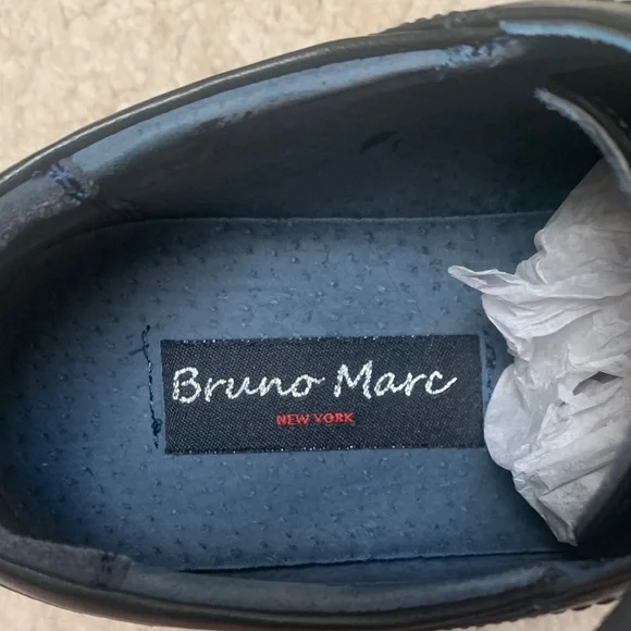 NWB Bruno Marc Men's Classic Black Oxfords - Picture 8 of 12